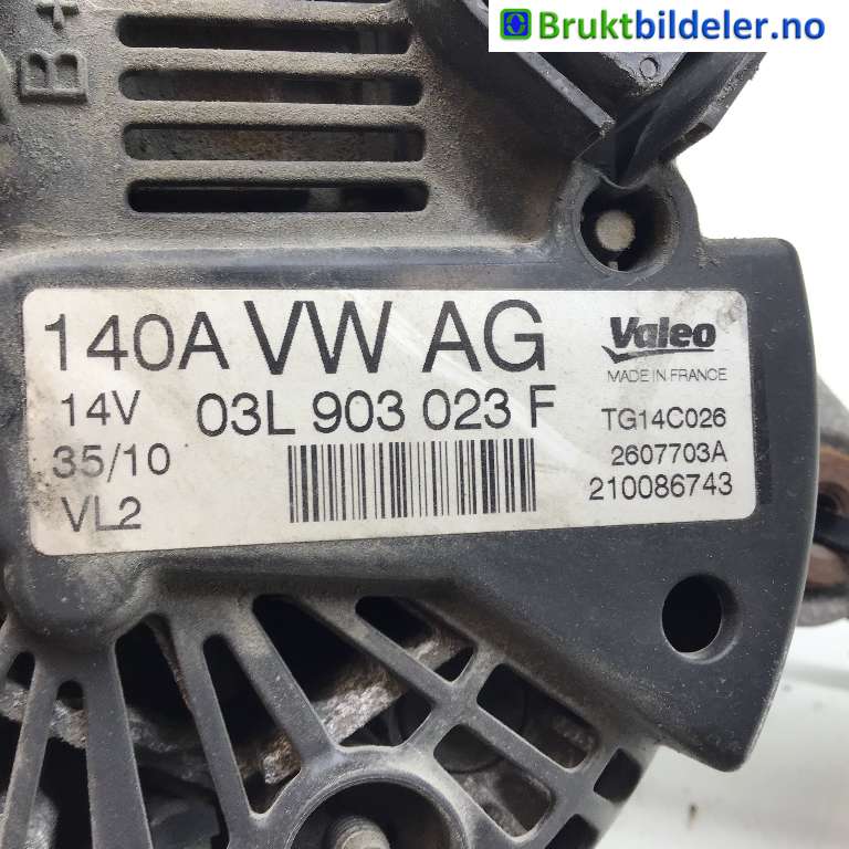 Dynamo til Škoda Yeti 2009-2013 (Fase 1)  (SKODA|03L 903 023 E|2607703A|TG14C026)