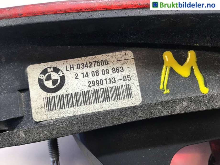 Baklykt venstre indre til BMW X1 2009-2015 (E84) (E84) (BMW|63 21 2 990 113|2 14 08 09 863|)