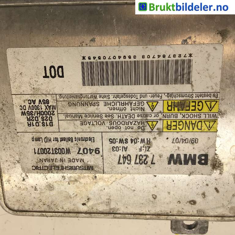 Styreenhet xenon/ballast til BMW X1 2009-2015 (E84) (E84) (BMW|7 237 647|W003T20071)