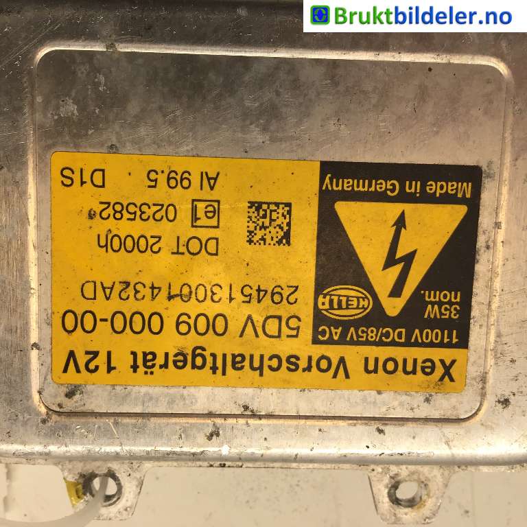 Styreenhet xenon/ballast til BMW 5-Serie 2003-2010 (E60/E61) (E60/E61) (BMW|63 12 6 937 223|5DV 009 000-00|)