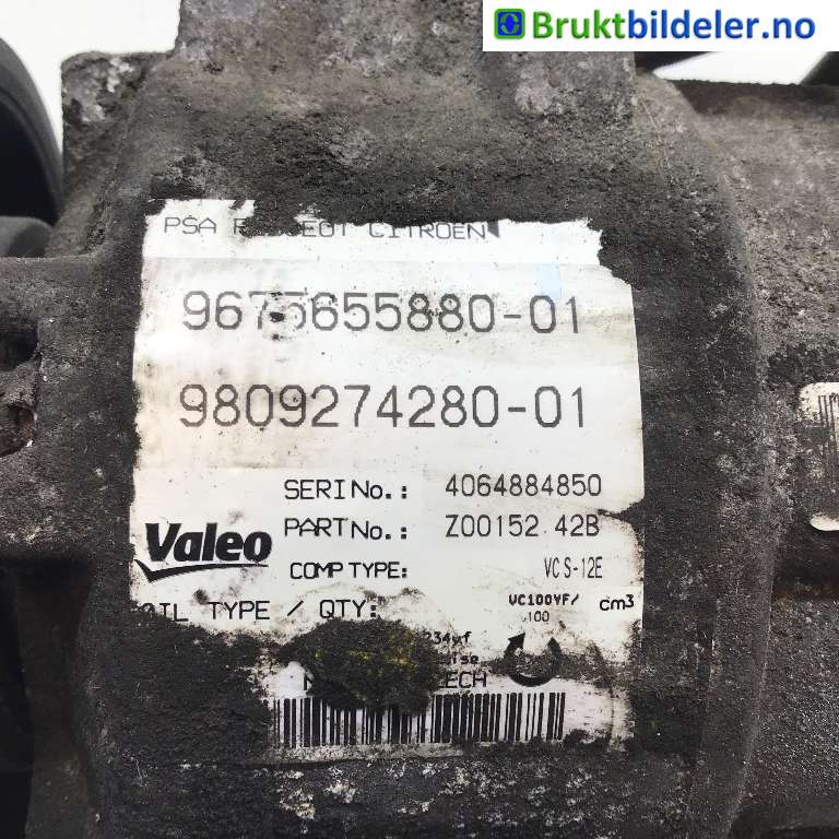 Aircondition kompressor til Peugeot 308 2013-2021 (Type II) (PEUGEOT|96 756 558 80|Z0015242B|)