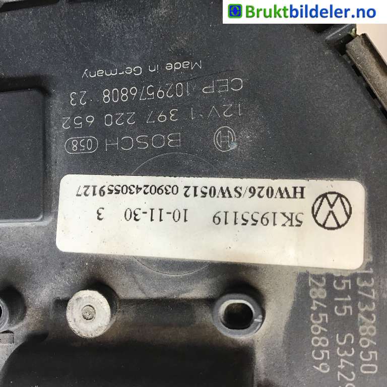 Viskermotor frontrute til VW Golf VI 2008-2012  (VOLKSWAGEN|5K1 955 119|1 397 220 652|)