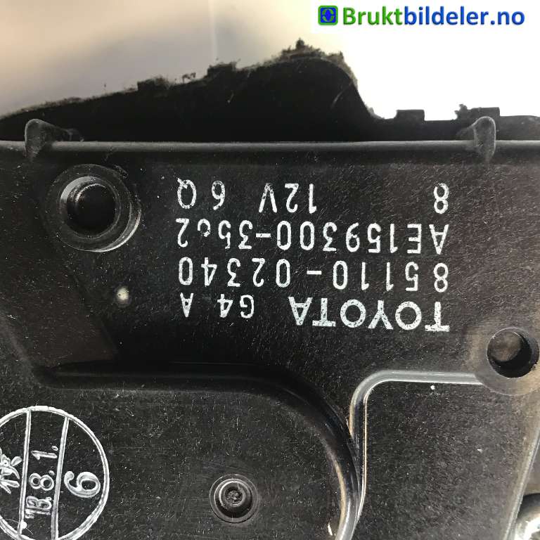 Viskermotor frontrute til Toyota Auris 2013-2015 (Type II, Fase 1)  (TOYOTA|85110-02340|AE159300-3562|)