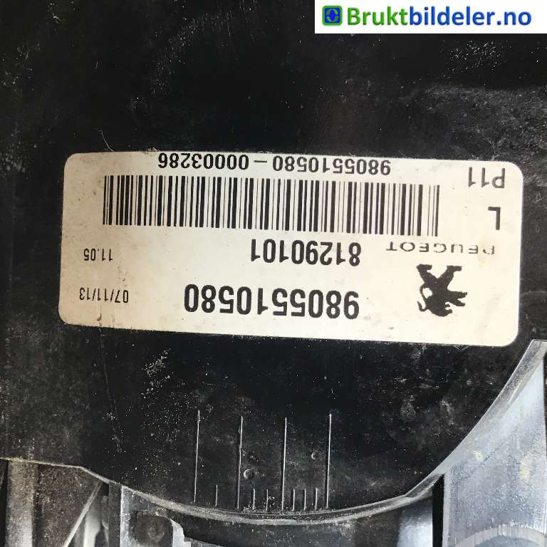 Baklykt venstre til Peugeot 3008 2009-2016 (Type I)  (PEUGEOT|9805510580|81290101|)