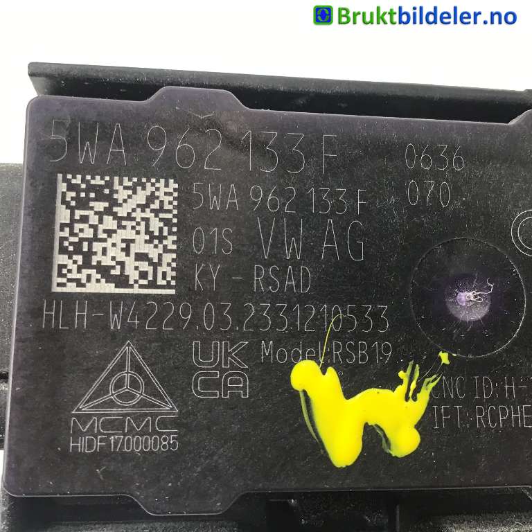 Styreenhet nøkkelfri/keyless til VW ID.4 2020-->>  (VOLKSWAGEN|5WA 962 133 F|5ZA 013  855-23|)