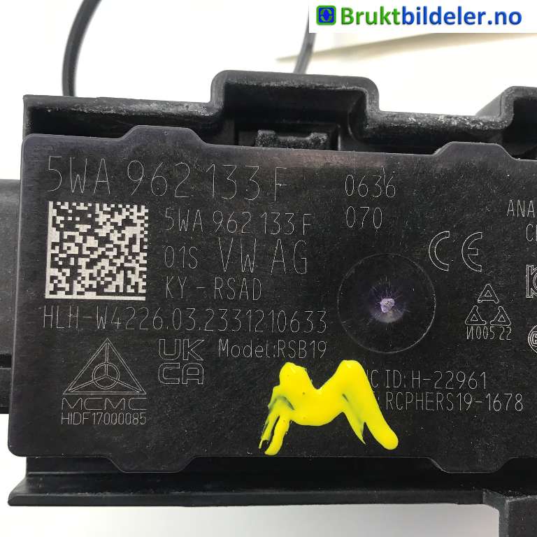 Styreenhet nøkkelfri/keyless til VW ID.4 2020-->>  (VOLKSWAGEN|5WA 962 133 F|5ZA 013  855-23|)