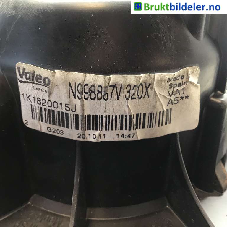 Varmeapparat motor til VW Sharan 2010-->> (Type II) (VOLKSWAGEN|1K1 820 015 L|)