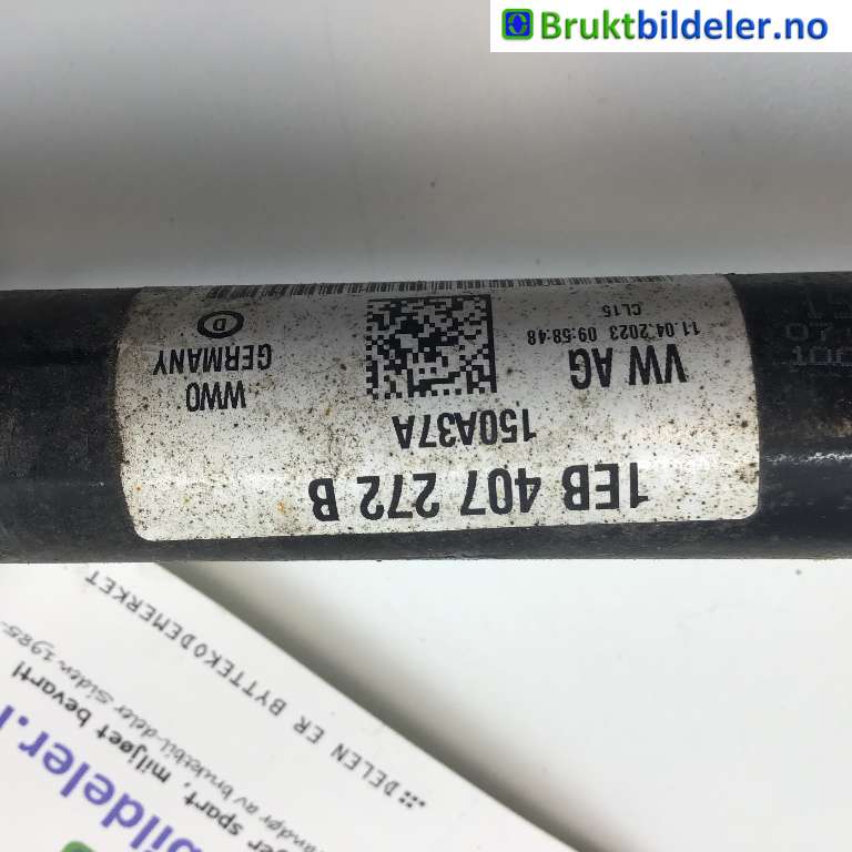 Drivaksel høyre foran, elbil til VW ID.4 2020-->>  (VOLKSWAGEN|1EB 407 272 B|)