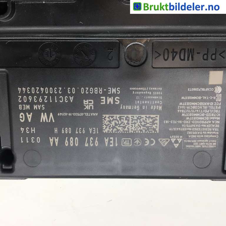 Styreenhet diverse til VW ID.4 2020-->>  (VOLKSWAGEN|1EA 937 089 AA|A3C11293602|)