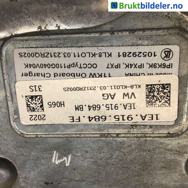 Batterilader (OBC - On Board Charger) til VW ID.4 2020-->>  (VOLKSWAGEN|1EA 915 684 FE|)