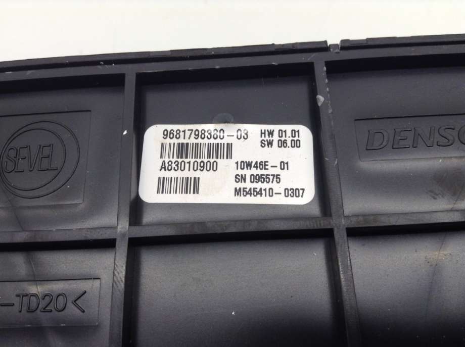 Varmeapparat betjening til Citroën Berlingo 2008-2015 (Type II, Fase 1)  (CITROEN|9681798380-03|)