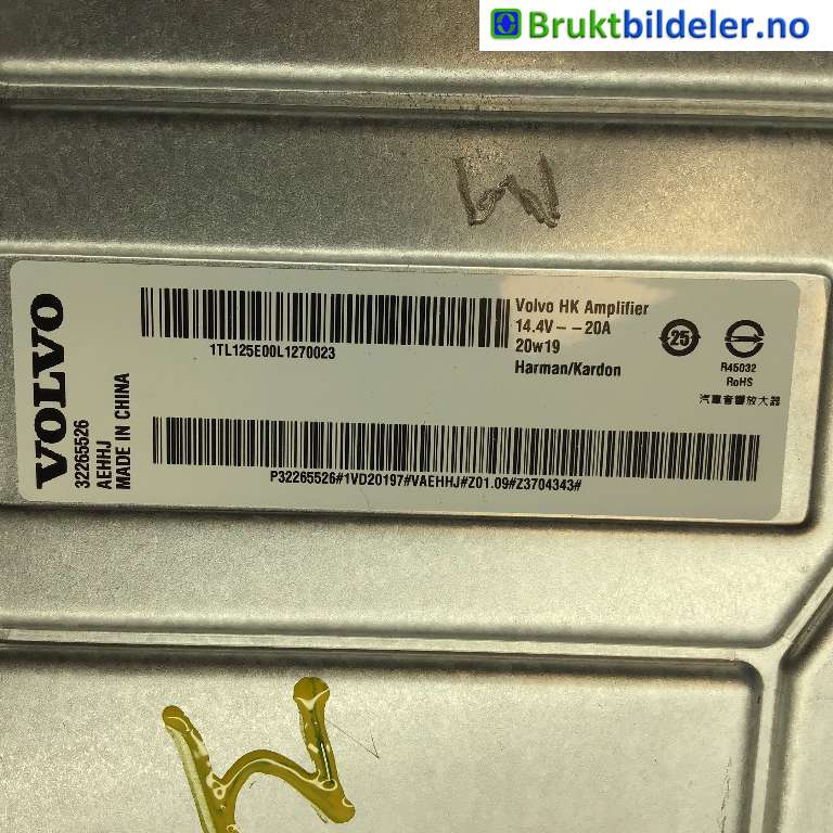 Bilstereo forsterker til Polestar 2 2020-->> (POLESTAR|32265526|)