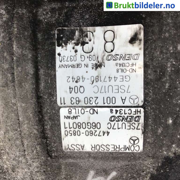 Aircondition kompressor til Mercedes R-Klasse 2006-2013 (W251) (W251) (MERCEDES|A 001 230 83 11|447260-0850|)