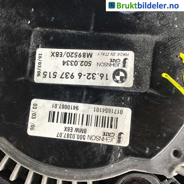 Kjølevifte til BMW 3-Serie 2005-2011 (E90/E91/E92/E93) (E90/E91/E92/E93) (BMW|16 32-6 937 515|502.0334|)