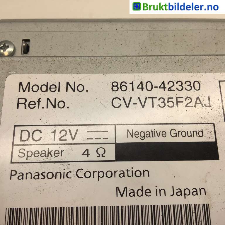 Bilstereo til Toyota RAV4 2016-2019 (Type IV, Fase 2) (TOYOTA|86140-42330|CV-VT35F2AJ|)