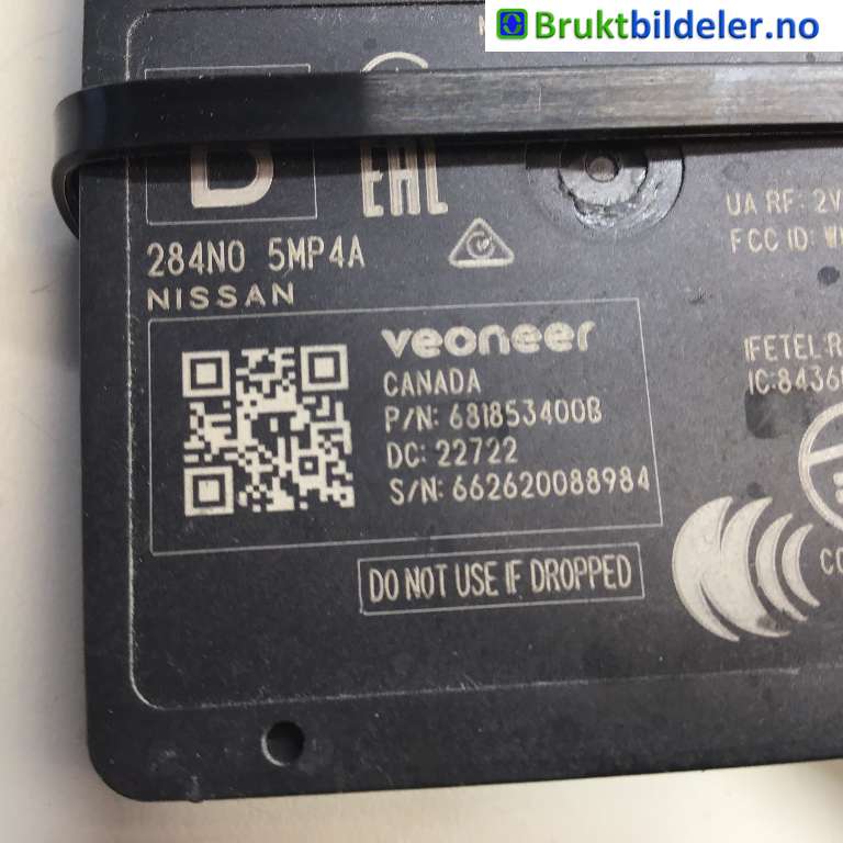 Sensor radar til Nissan Ariya 2022-->>  (NISSAN|284N05MP4A|6818534008|)