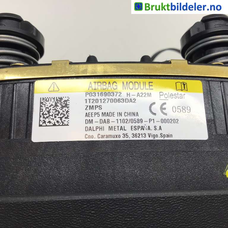 Airbag rattpute til Polestar 2 2020-->>  (POLESTAR|32384657|1T201270063DA2|P031690372)