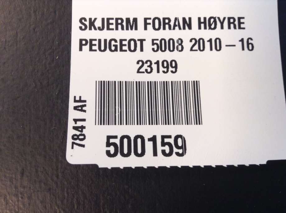 Skjerm venstre foran til Peugeot 5008 2010-2017 (Type I)  (PEUGEOT|7840 Y7|)