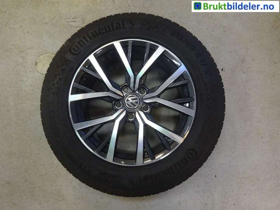 Hjulsett aluminium sommer til VW Tiguan, 2016-2020 (Type II, Fase 1) (VOLKSWAGEN|PIRELLI/CONTINENTAL)