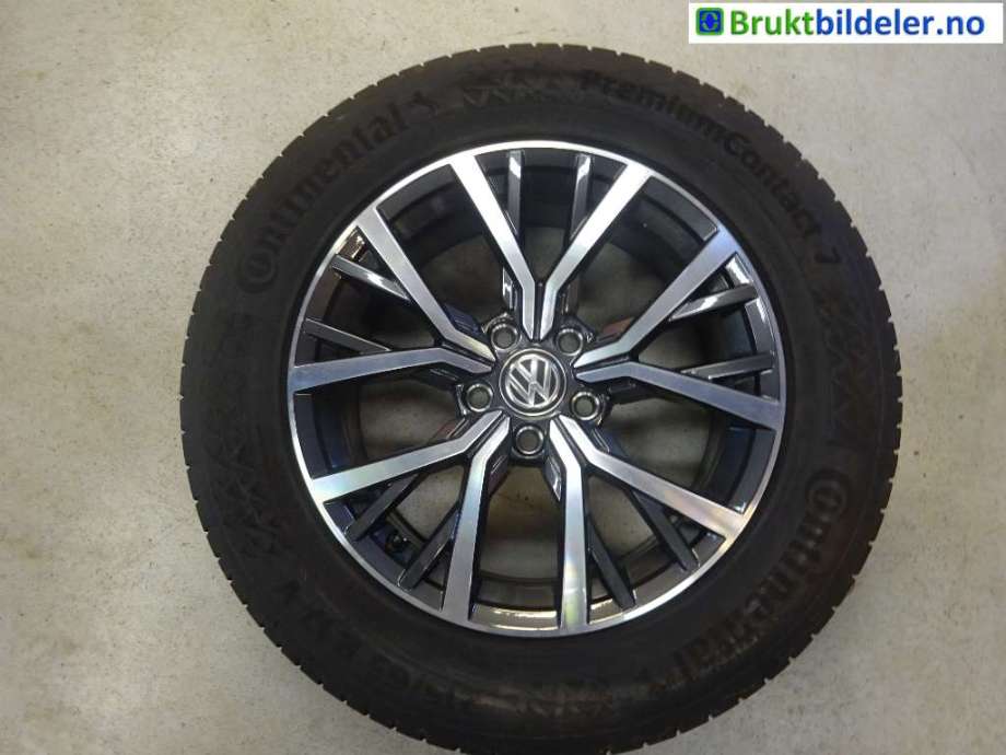 Hjulsett aluminium sommer til VW Tiguan 2016-2020 (Type II, Fase 1)  (VOLKSWAGEN|PIRELLI/CONTINENTAL|7JX17 ET40 5X112|5NA 601 025 AA)
