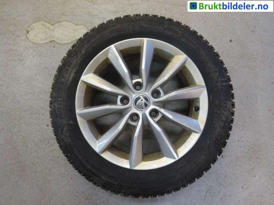 Hjulsett aluminium vinter til Škoda Octavia 2017-2020 (Type III, Fase 2) (SKODA|GOODYEAR/DYNAMO|6.5JX16 ET46 5X112|5E0 601 025 B)