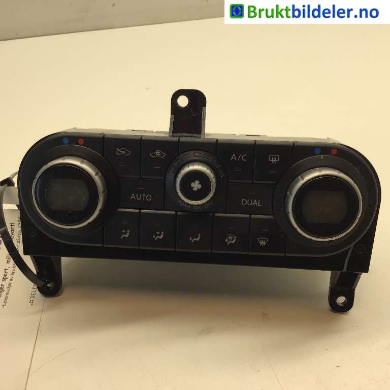Varmeapparat betjening til Nissan Qashqai, 2007-2010 (Type I, Fase 1)  (NISSAN|27500JD45C)