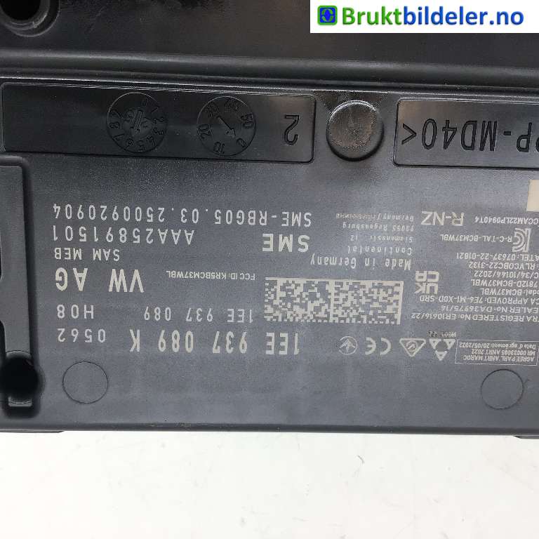 Styreenhet diverse til VW ID.3 2020-->> (VOLKSWAGEN|1EE 937 089 K|AAA25891501|)