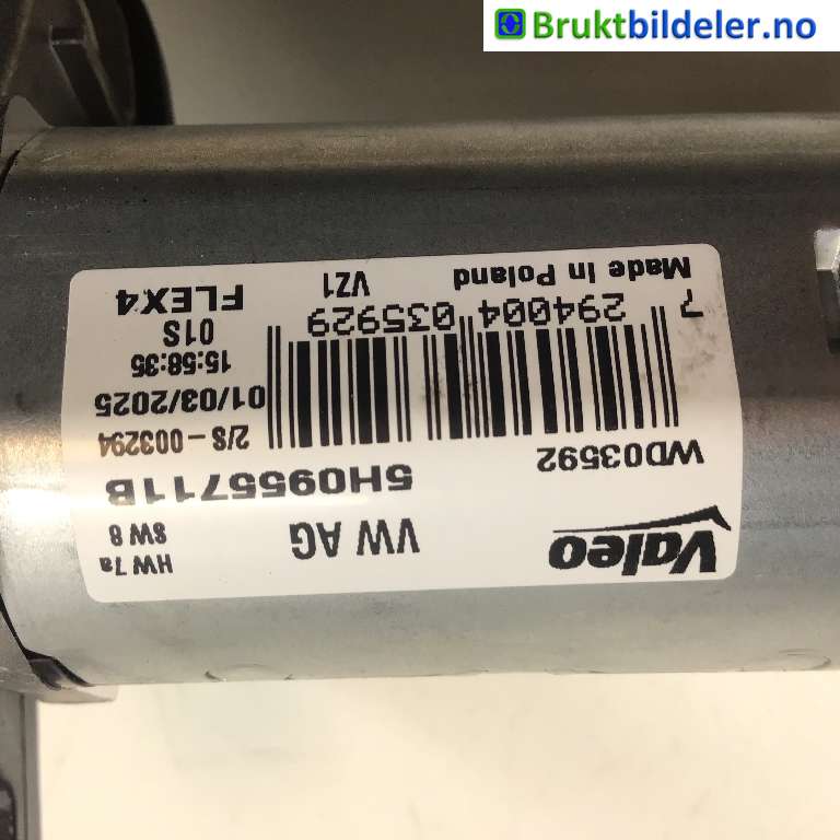 Viskermotor bakrute til VW ID.3 2020-->>  (VOLKSWAGEN|5H0 955 711 B|WD03592|)
