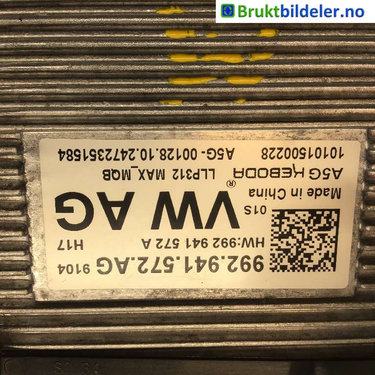Styreenhet xenon/ballast til VW ID.3 2020-->> (VOLKSWAGEN|992 941 572 AG|10101500228|)