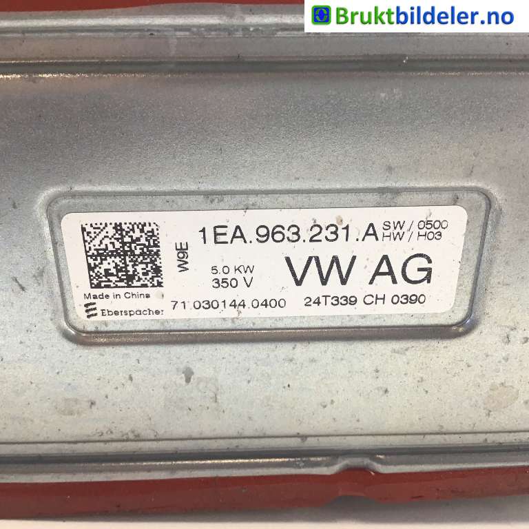 Motorvarmer elektrisk til VW ID.3 2020-->> (VOLKSWAGEN|1EA 963 231 A|71.030144.0400|)