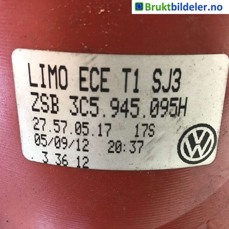 Baklykt venstre til VW Passat 2005-2010 (B6) (B6) (VOLKSWAGEN|3C5 945 095 H|)