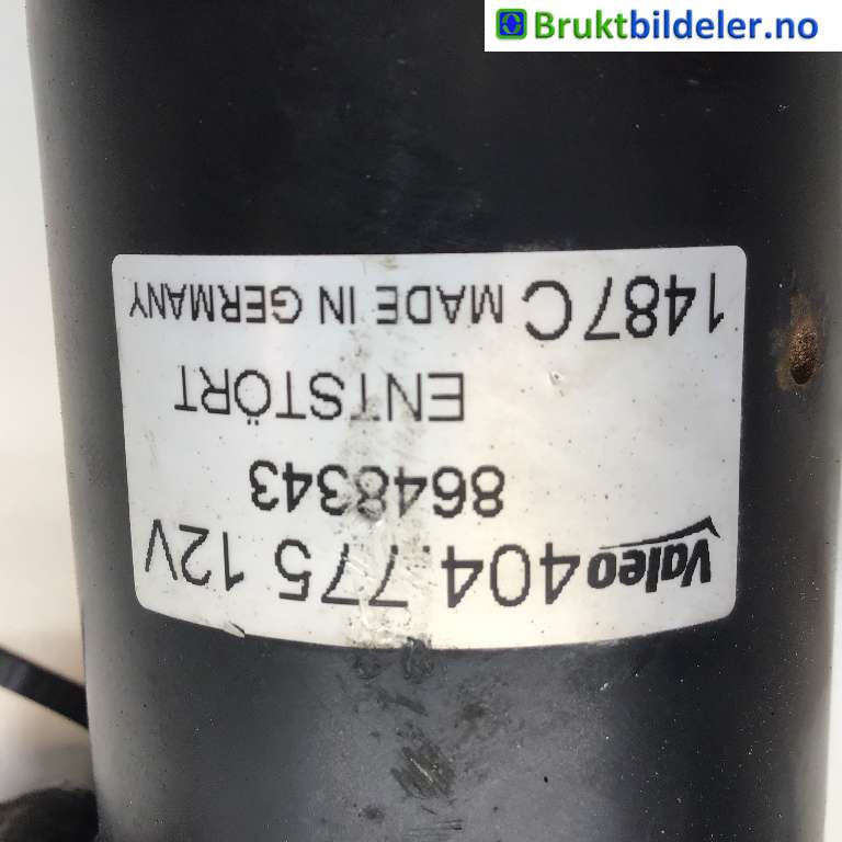 Viskermotor frontrute til Volvo S60 2005-2010 (Type I, Fase 2)  (VOLVO|8648343|404 775|)