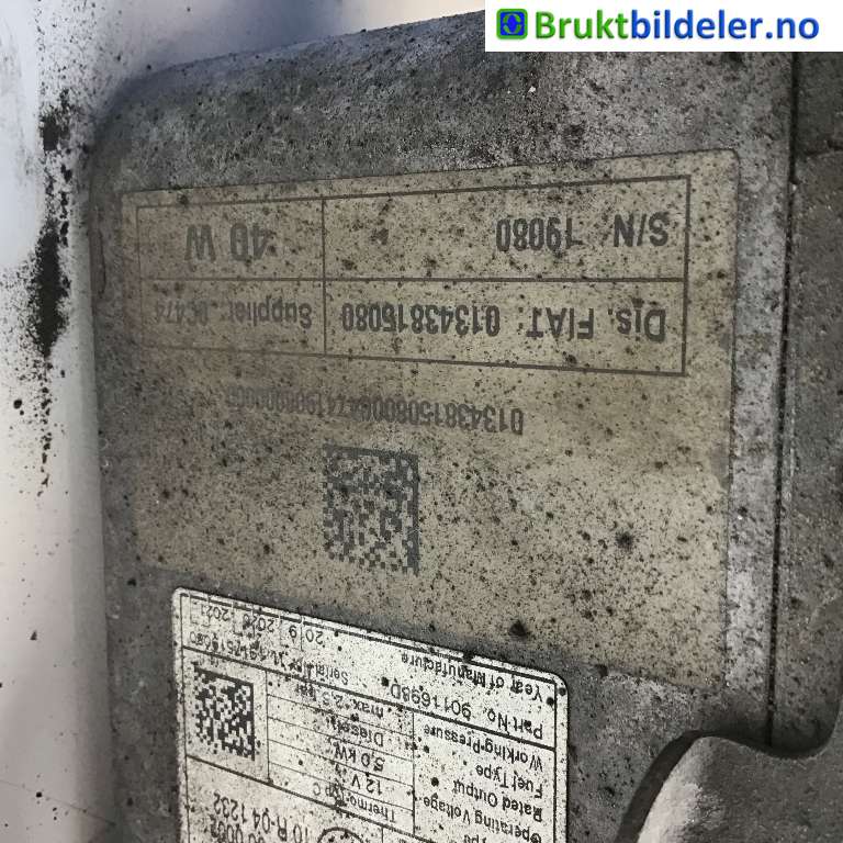 Dieselvarmer til Peugeot Boxer 2014-->> (Type III, Fase 2)  (PEUGEOT|6462 V4|01343815080|)