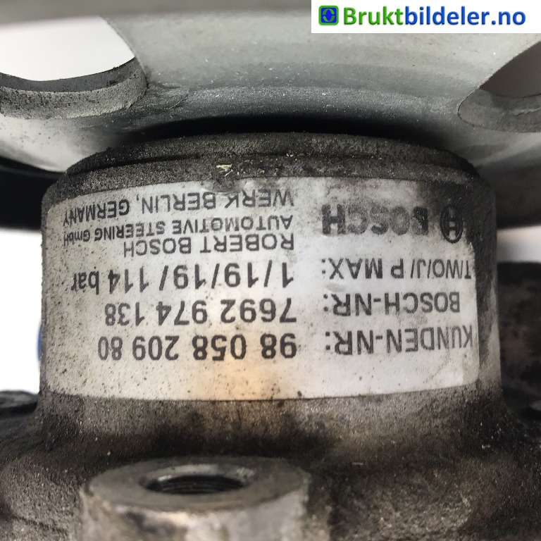Servo pumpe mekanisk til Peugeot Boxer 2014-->> (Type III, Fase 2)  (PEUGEOT|98 058 209 80|7 692 974 138)