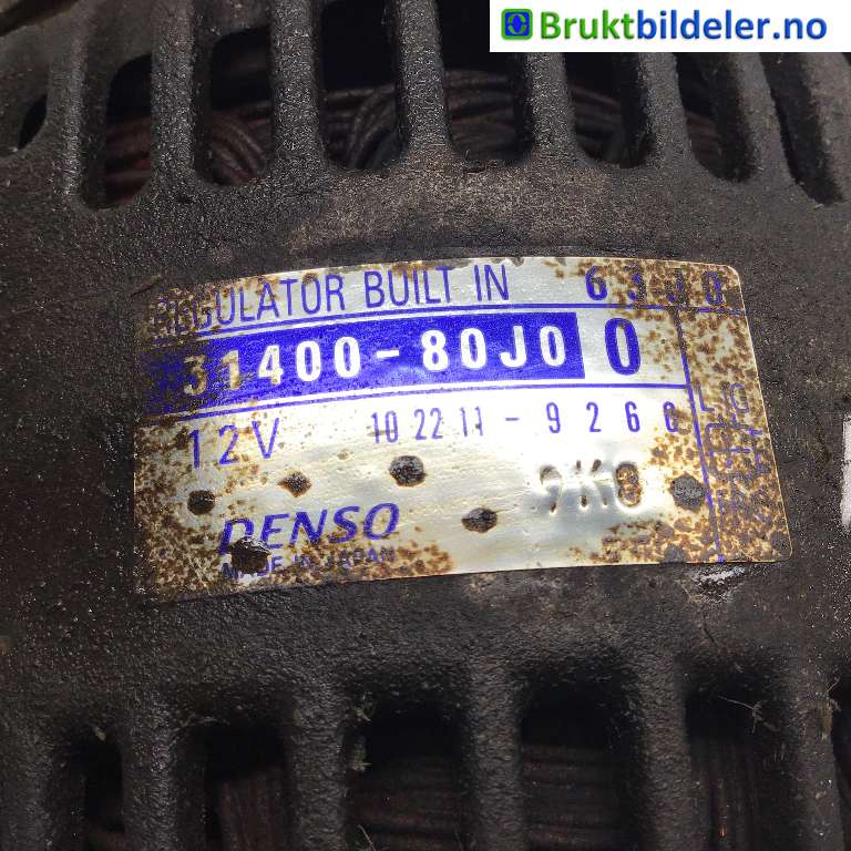 Dynamo til Suzuki Swift 2005-2010  (SUZUKI|31400-80J0|)