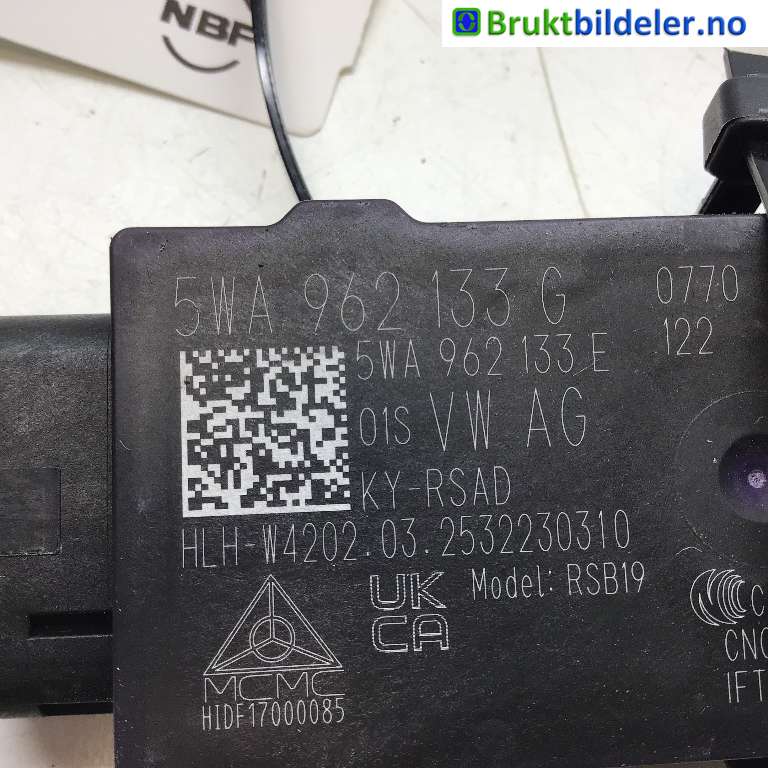 Styreenhet nøkkelfri/keyless til VW ID.3 2020-->> (VOLKSWAGEN|5WA 962 133 G|5ZA 013 855-24|)