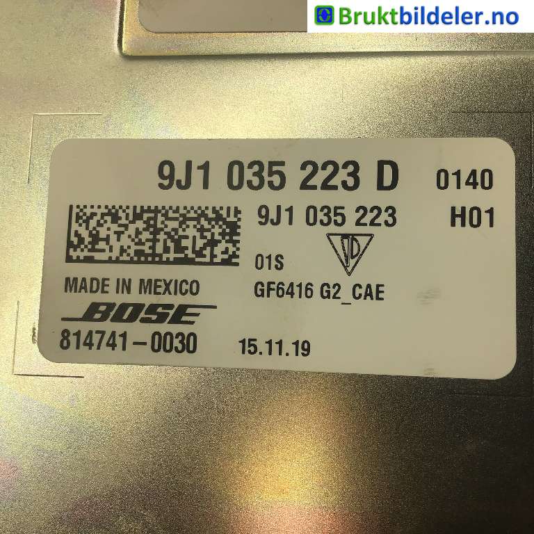 Bilstereo forsterker til Porsche Taycan 2019-->> (PORSCHE|9J1 035 223 D|814740-0030|)