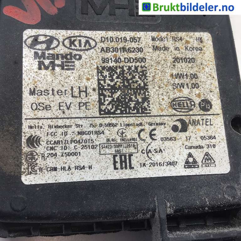 Sensor radar til Hyundai Kona 2021-2023 (Type I, Fase 2)  (HYUNDAI|99140DD500|)