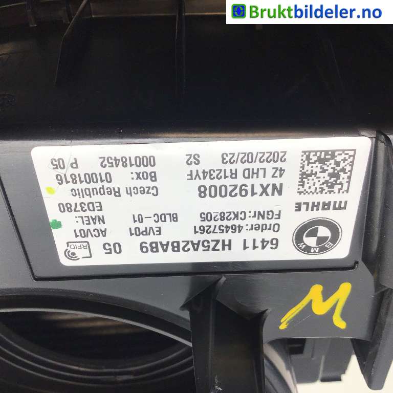 Varmeapparat diverse til BMW iX 2021-->> (I20) (I20) (BMW  iX xDrive40|64 11 5 A05 C24|NX 192008|64 11 HZ5 A2B AB9)