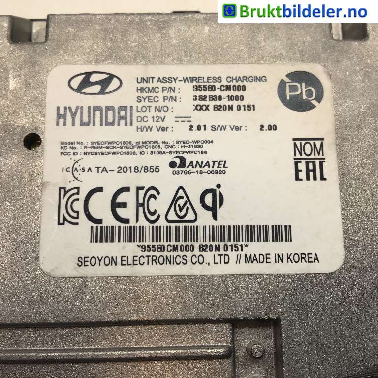 Diverse deler til Hyundai Kona 2021-2023 (Type I, Fase 2)  (HYUNDAI|95560CM000|)