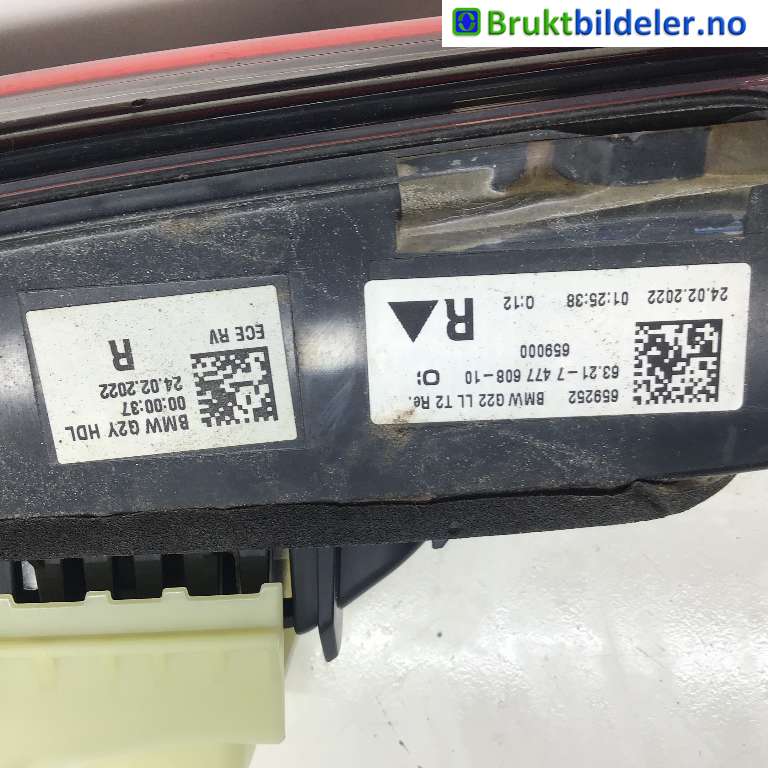 Baklykt høyre indre til BMW i4 2021-->> (G26) (G26) (BMW IX4|63 21 7 477 608|)