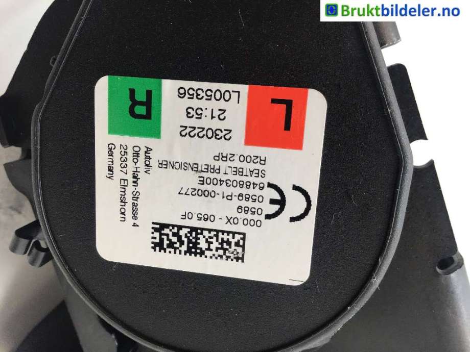 Sikkerhetsbelte bak venstre til BMW i4 2021-->> (G26) (G26) (BMW IX4|72 11 5 A0C 3F1|648803400E|)