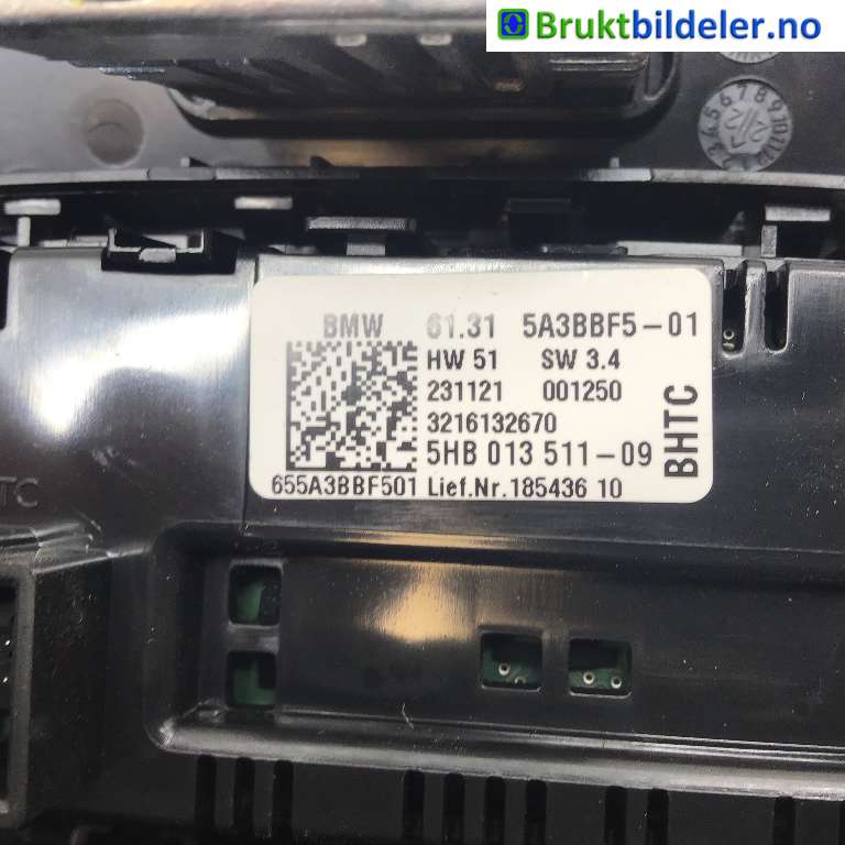 Varmeapparat betjening til BMW i4 2021-->> (G26) (G26) (BMW IX4|61 31 5 A3B BF5|231121 001250|)