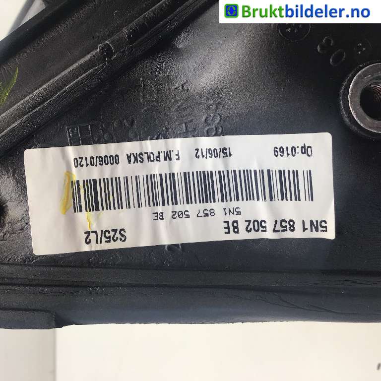 Speil høyre til VW Tiguan 2011-2016 (Type I, Fase 2)  (VOLKSWAGEN|5N1 857 508 BE|)