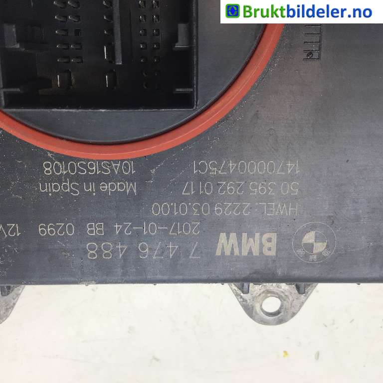 Styreenhet xenon/ballast til BMW 5-Serie 2017-->> (G30/G31) (G30/G31) (BMW|63 11 5 A02 730|60 395 292 0117|7 476 488)