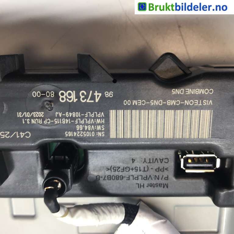 Instrumentpanel til Citroën ë-C4 2020-->>  (CITROEN|9847316880|0105224165|)