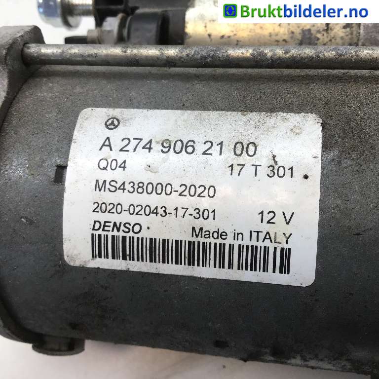 Starter til Mercedes C-Klasse 2014-2018 (Fase 1) (W205) (W205) (MERCEDES|A 274 906 21 00|MS438000-2020|)