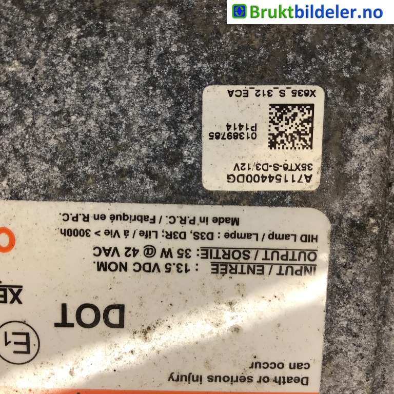 Styreenhet xenon/ballast til Ford Focus 2011-2014 (Type III, Fase 1)  (FORD|BM51-13C170-AA|A71154400DG|)