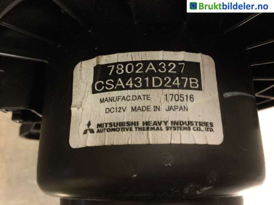 Varmeapparat motor til Mitsubishi Outlander 2015-->> (Type III, Fase 2)  (MITSUBISHI|7802A327|CSA431D247B|)