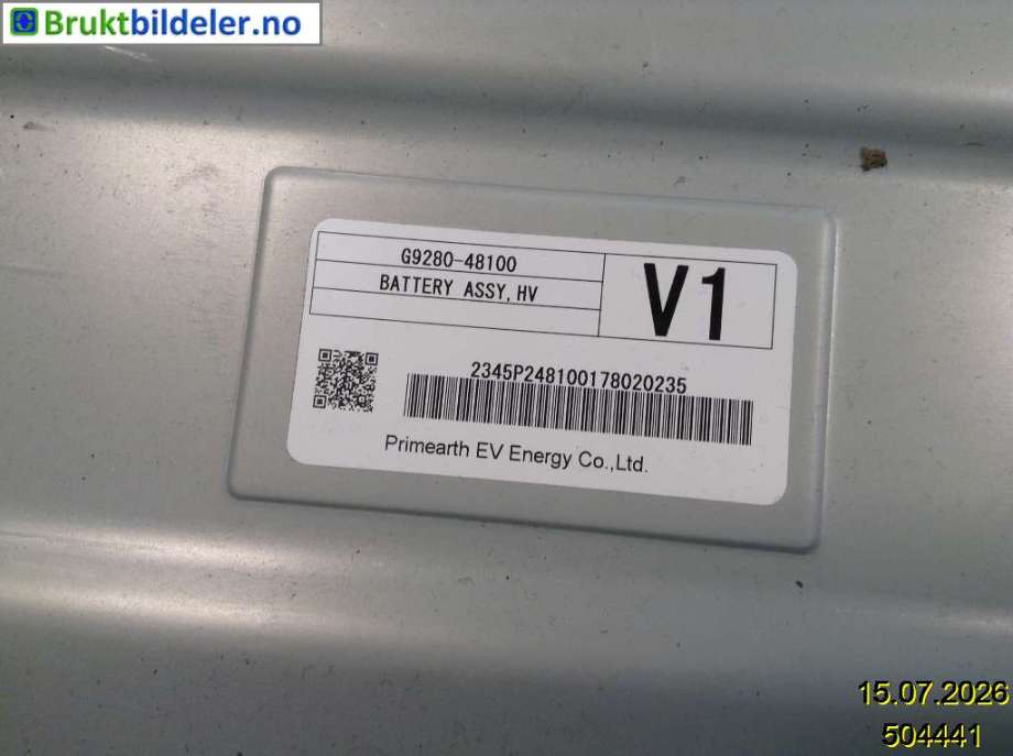 Batteripakke elbil til Toyota RAV4 2016-2019 (Type IV, Fase 2)  (TOYOTA|G9280-48100|)
